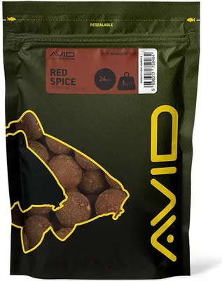 Produktbild von Avid Carp Red Spice Belachan Boilies 1 kg 24 mm