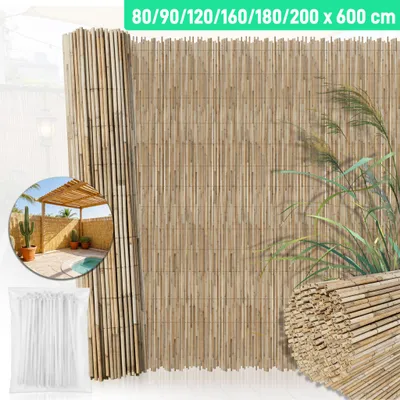 Obrázek produktu pro ACXIN, plot z přírodního rákosu, 200 x 600 cm, stabilní clona pro zahradu, balkon a terasu, snadná montáž