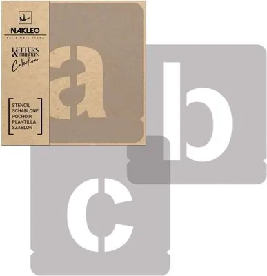 Produktbild von Alphabet Malschablonen Set 42 Stück, 10 cm Buchstaben & Zahlen Modern Sans Klein Schriftart, Wiederverwendbare Kunststoff Stencil, DIY
