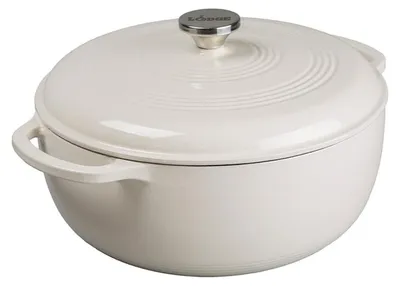 Produktbild von Emaillierter Gusseisentopf, 7 Liter, Farbe: Oyster / Marke: Lodge