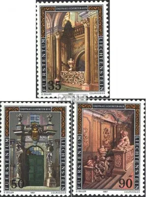 Produktbild von Briefmarken Liechtenstein 1987 Mi 925-927 (kompl.Ausg.) gestempelt Stadtpalais