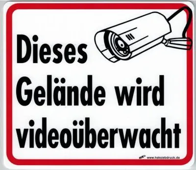 Produktbild von Hinweisschild - Dieses Gelände wird videoüberwacht - Gr. ca. 15 x 15 cm - 308810/5