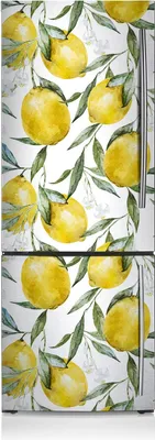 Produktbild von Kühlschrankmagne Kühlschrank Aufkleber Magnetfolie Dekoration 60x205 cm - Lackierte Zitronen