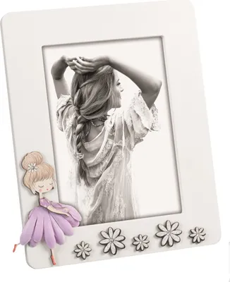 Zdjęcie produktu dla A1677 FANTASY LILAC rama dziecięca MDF 13x18 biała