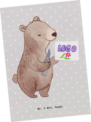 Produktbild von Mr. & Mrs. Panda Grußkarte Werbetechniker Herz - Grau Pastell - Geschenk, Fotokarte, Postkarte, Ansichtskarte, Postkarten, Kunstkarten