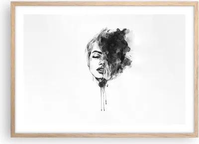 Produktbild von Gerahmtes Poster - Rahmen in heller Eiche - Frau Gesicht Abstraktion - 70x50 cm - Wand Bild - Wanddeko - Wandbilder - Kunstposter - Wandposter - Bilderrahmen - Bilder - Kunstdruck - P2NAA70x50-4934