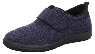 Produktbild von Rohde Herren Hausschuh aus Softfilz mit Klettverschluss H.Olbia 2627, Größe:45 EU, Farbe:Blau