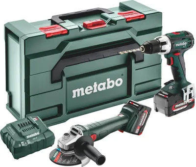 Produktbild von Metabo Akku Combo Set 2.4.1 18 V, BS 18 LT + W 18 L 9-125 Quick, metaBOX 165 L