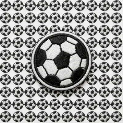 100 Fußball-Patches zum Aufbügeln, ca. 3 cm, Applikationen