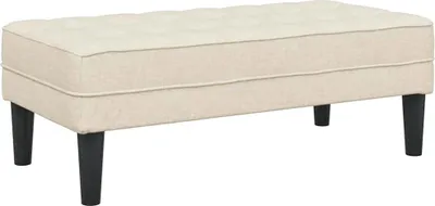 Image de banc avec coussin Lin 113 x 57 x 39 cm tissu