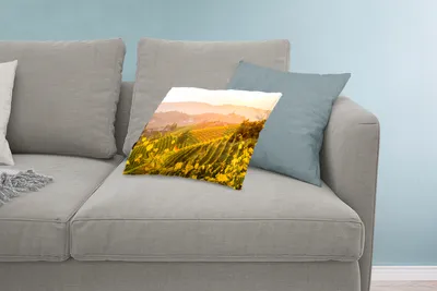 Produktbild von MuchoWow® Zierkissen Sofakissen Wohnzimmer Dekokissen 60x40 cm Italien - Weinberg - Sonne - Kopfkissen - Polster mit Foto