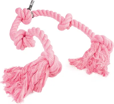 Zdjęcie produktu dla Europet Bernina Zabawka dla psów „Floss” – lina do zabawy z 5 węzłami, różowa