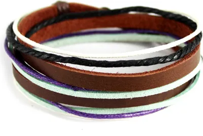 Produktbild von axy Lederarmband Wickelarmband Armband Echtlederarmband  für Herren Damen Männer Jungen Armschmuck