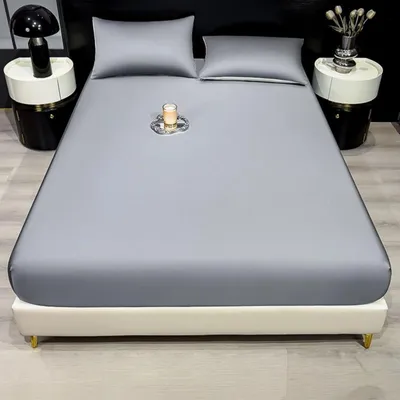 Image de Housse de lit rafraîchissante pour l'été, 180 x 200 cm, couleur gris