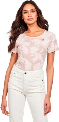 Produktbild von G-star Gyre Aop Ribbed Neck Light Bleach Pink / Dark Ginger Aop M