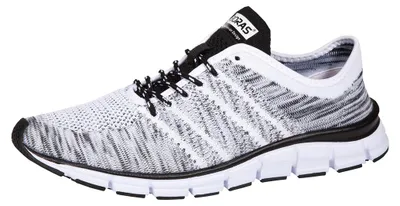 Produktbild von Boras Fashion Sports Uni Sneaker auch in Übergrößen Socknit white/black 5200-0066, Herren:47 EU