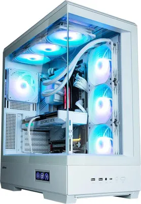 Produktbild von ZALMAN P50 DS PC-Gehäuse, Midi-Tower, ATX, RGB, Tempered Glass - weiß