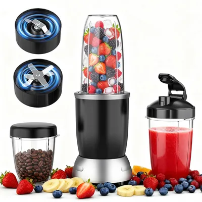 Mixer & Häcksler 2-in-1, 1,2 l, 2x 0,57 l, Edelstahl, 1200 W