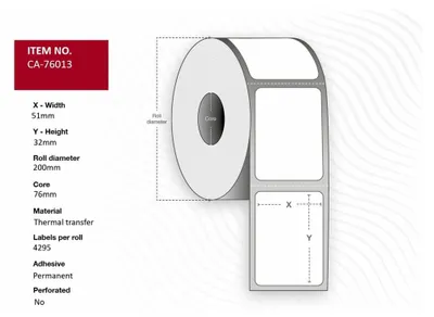 Produktbild von Capture Polyester - permanenter Klebstoff - weiß - 51 x 32 mm 42950 Etikett(en) (10 Rolle(n)