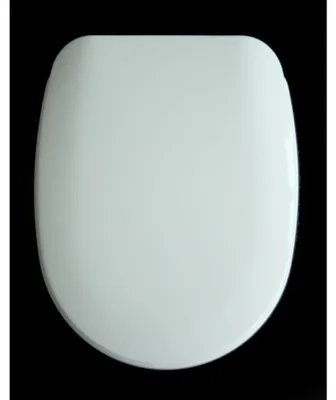 Produktbild von Adob, BERGAMO Duroplast WC-Sitz mit n, passend für Keramag Renova Nr. 1 und alle handels- üblichen WC's, 44,5 x 36 cm, weiss, 14002