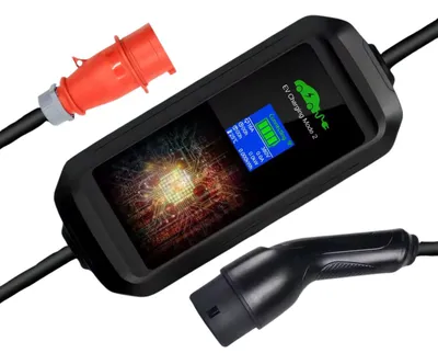 Obrázek produktu pro Nabíječka pro elektromobily, výkon 11 kW, kompatibilní s konektorem typu 2, černá barva, typ 2