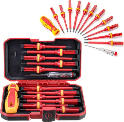 Image de 13pcs VDE Isolé Jeu de tournevis d'électricien 500V Outil de vissage