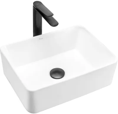 Zdjęcie produktu dla Umywalka Nablatowa ANITA MINI, Biała Ceramika, Prostokątna, Wysoki Połysk - REA-U0952