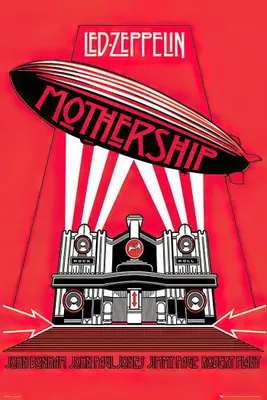 Produktbild von Led Zeppelin Poster Mothership + Geschenkverpackung. Verschenkfertig!