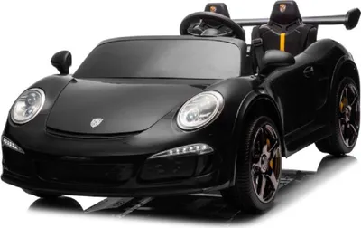 Immagine prodotto di Veicolo per bambini - Auto elettrica "Porsche 911 RUF" - Licenza - Batteria 24V, 4 motori, telecomando 2.4Ghz, MP3+sedile in pelle+EVA-nero