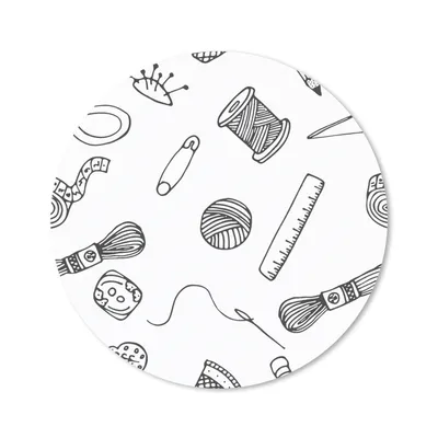 Produktbild von MuchoWow® Mauspad Mousepad Stricken - Nähen - Schnittmuster - Wolle 40x40 cm - Mousepads - Maus Mat - Pad - Mausunterlage - Schreibtisch Accessoires