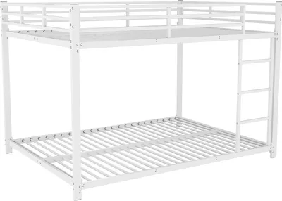 Produktbild von Kinderbetten(140*200cm,Weiß)Etagenbetten, Eisenbetten, Eisenetagenbetten in klassischer Form