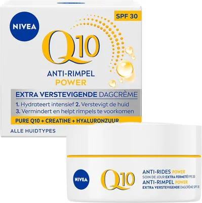 Immagine prodotto di NIVEA Q10 POWER Crema viso antirughe SPF 30 - Idratante - Per tutti i tipi di pelle - Q10 - Stimolante del collagene - 50 ml