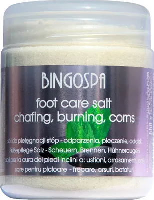 Zdjęcie produktu dla BingoSpa Sól do stóp ze skłonnościami do odparzenia i pieczenia, 550 g