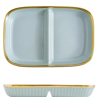 Produktbild von Solidchoice – Keramische Menütabletts, 23,8 cm – Diät-Tabletts zur Portionskontrolle