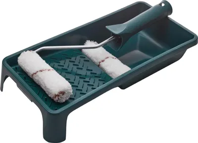 Obrázok produktu pre Maliarska súprava Stalco so zásobníkom na farby + rukoväť + mikrovlákno 10 cm S-38917