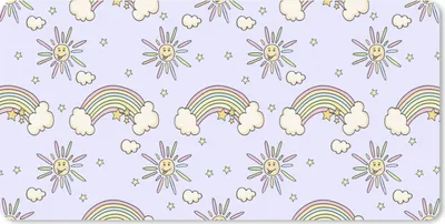 Produktbild von MuchoWow® Schreibtischunterlage Mädchen - Regenbogen - Sonne - Muster - Mädchen - Kinder - Kinder - Kind 80x40 cm - XXL Mauspad - Gaming Mauspad