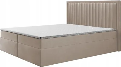 Produktbild von Boxspringbett RIKO , Topper Federkern , 140 x 200 cm , ( Creme - Manila 02 )