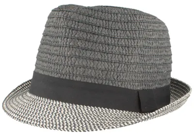Knautschbarer Kinder-Sommerhut Trilby meliert von Hut Breiter in blau
