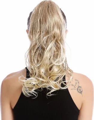Produktbild von WIG ME UP Zopf Pferdeschwanz Lockig Geflochtene Strähnen Blond Platin N472-V-15T613