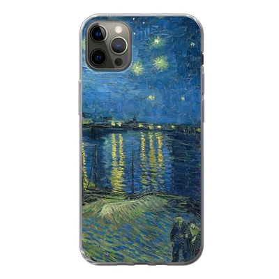 Produktbild von MuchoWow® Handyhülle Schutzhülle Hülle für iPhone 12 Pro Max Die sternenklare Nacht - Vincent van Gogh Silikon Softcase Handy Hülle - Hartschale