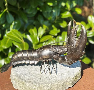 Produktbild von Bronzefigur Hummer 20x35cm Dekoration aus Bronze Skulptur Tier Figur Deko Geschenk Bronzestatue Flusskrebs Krebs