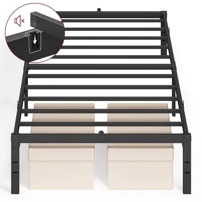 Produktbild von VASAGLE Bettgestell Metall 90 x 200 cm modern Tintenschwarz Unterbettaufbewahrung Gästebett kinderleichter Aufbau 250 kg