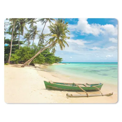 Produktbild von MuchoWow® Mauspad Mousepad Strand - Kanu - Palme - Tropisch 23x19 cm - Mousepads - Maus Mat - Pad - Mausunterlage - Schreibtischunterlage - Mauspad