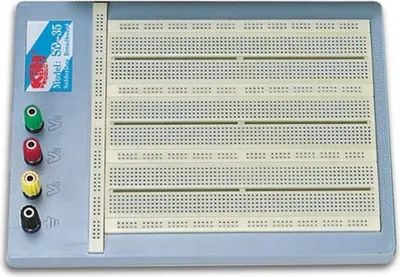 Produktbild von Velleman Steckplatine, lötfrei, 2420 Kontakte, kompatibel mit Arduino, ABS, grau