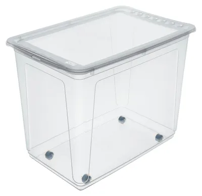 Obrázok produktu pre Úložný box Keeeper na kolieskach 63 litrov - priehľadný - robustný box na hračky
