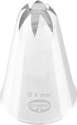 Obrázok produktu pre Dr. Oetker 4044935035160, Dýza na zdobenie pečiva, Nerezová oceľ, 8 mm