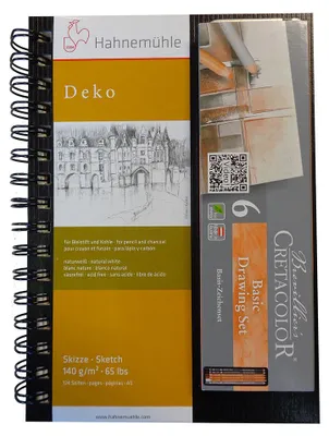 Produktbild von Brevillier's CRETACOLOR - Skizzenbuch mit Basic Drawing Set - zum Einsteigen ins Malen und Zeichnen -  Austria