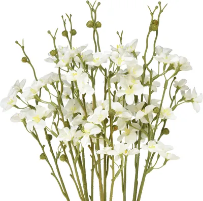 Produktbild von Künstliche Kirschblütenzweige Weiß 75cm Dekoration Kunstblumen 3er Set Frühling, 3 Stück