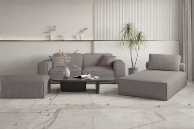 Produktbild von Polstermöbel Set 3-teilig CELES PREMIUM in Stoff Scala Taupe