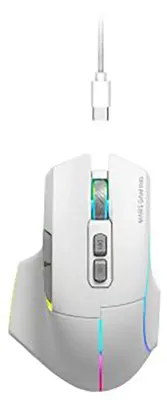 Zdjęcie produktu dla Mars Gaming MMWVECTORW, Po prawej stronie, Optyczny, RF Wireless + Bluetooth + USB Type-A, 12000 DPI, Biały